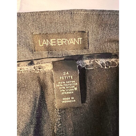 Lane Bryant Size 24 Petite Rayon Polyester Stretch Plus Pants Grey Sku 1049 - Picture 5 of 7